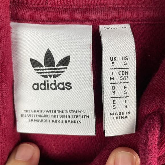 adidas red Vocal RYV Blocked Pullover Unisex Hoodie - Size S - Picture 5 of 9